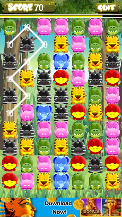 A Jungle Match Mania - Interconnect Wild Emoji Animals To Win screenshot-3