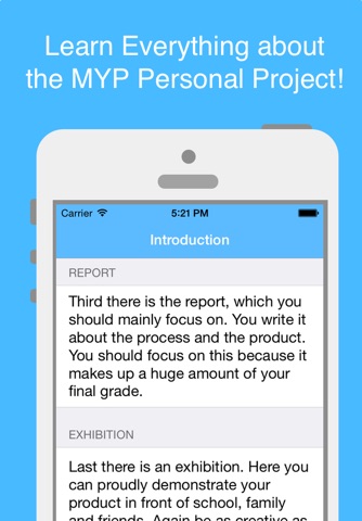 MYP Personal Project Manager screenshot 4