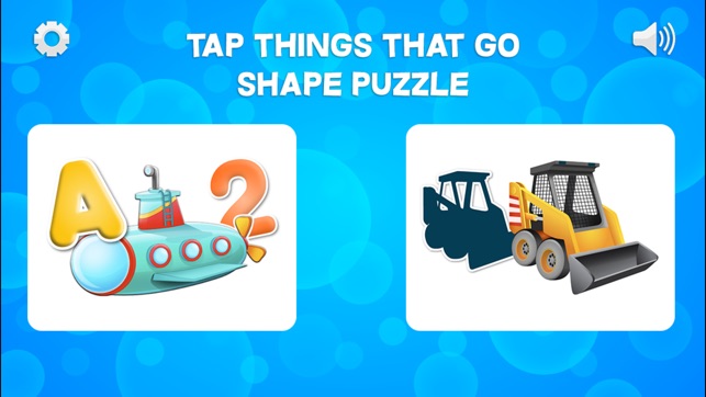 Tap Trucks and Things That Go Shape Puzz