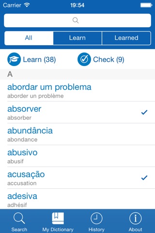 Portuguese <> French Dictionary + Vocabulary trainer screenshot 3