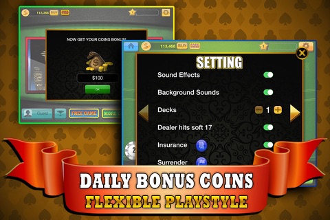 Blackjack 21 Lane - Play no Deposit Casino Game with Multiple Levels for FREE ! screenshot 4