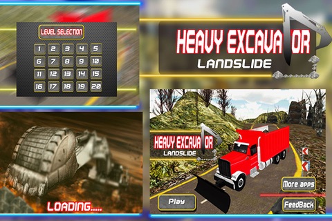 Heavy Excavator Landslide rescue operation simulation game - Become a part of the landslip recovery team and help traffic screenshot 3