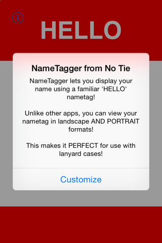 NAMETAGGER Fun, Funny NameTag w/ Name & Title! Landscape, Portrait & Watch Modes screenshot 4