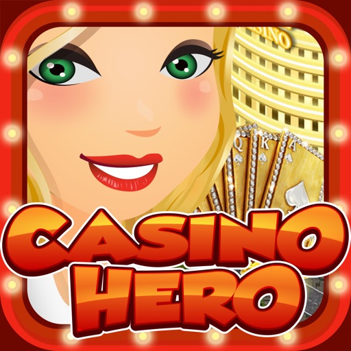 Casino Hero - World's first mission casino game for poker,slots,blackjack,video poker,wheel of fortune. icon