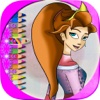 Dibujos para colorear princesas mágico