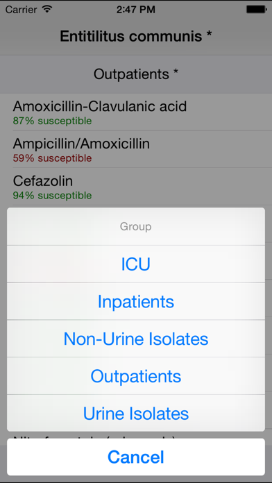 How to cancel & delete Antibiograms from iphone & ipad 3