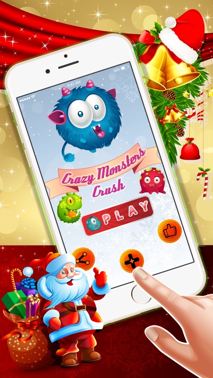 Crazy Monster Crush: - A match 3 puzzles for Christmas season