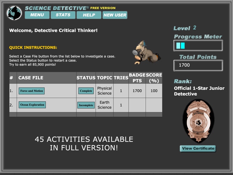 Science Detective® A1 (Free)