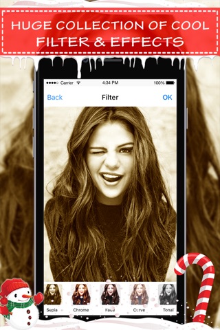 Merry Christmas Photo Cards Booth - Make Best Santa Meme effects for Xmas Pic ! screenshot 3