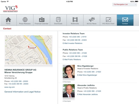 Vienna Insurance Group Investor Relations screenshot 4