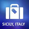 Sicily, Italy Offline Vector Map