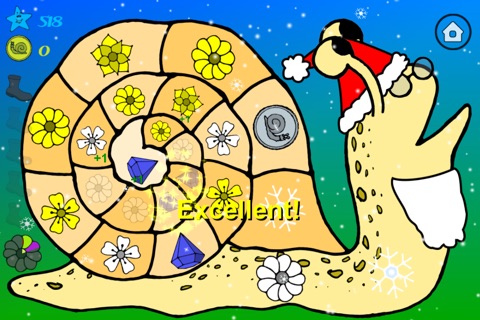 Magic Snail - match gems in the spiral to make gold coins and dress up your pet for special spells screenshot 4