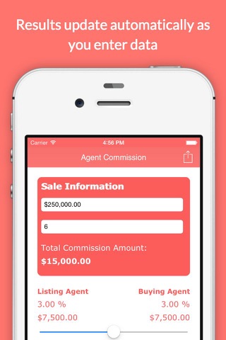 Real Estate Agent Commission Calculator screenshot 2