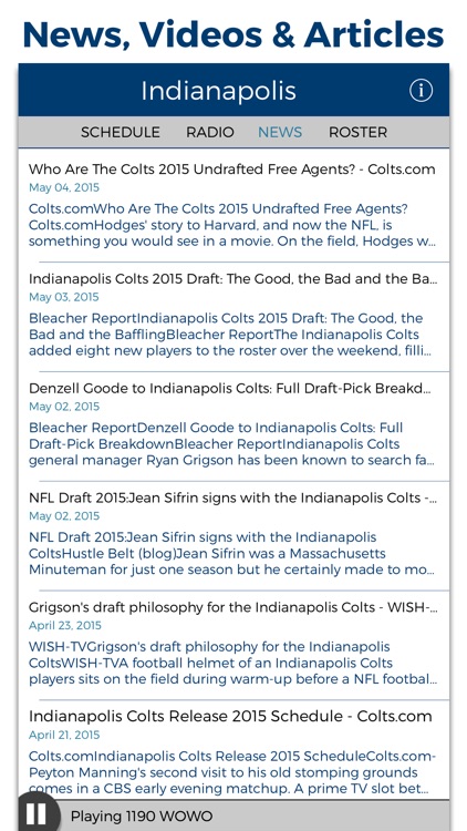 Indianapolis Football Radio & Live Scores screenshot-4