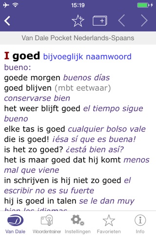 Spanish Dictionary - Van Dale Pocket dictionary: translate between Dutch and Spanish, look up spelling, listen to pronunciation and learn from examples screenshot 4