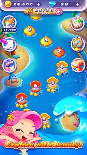 Ocean Joy - 3 match Mermaid splash puzzle game(圖3)-速報App