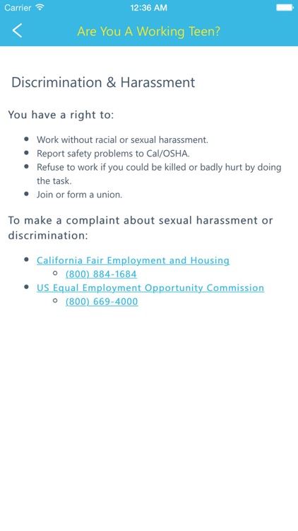 Are You a Working Teen? App