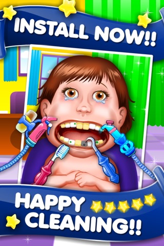 Dentist New-born Baby Games - mommy's crazy doctor office & little kids teeth screenshot 3