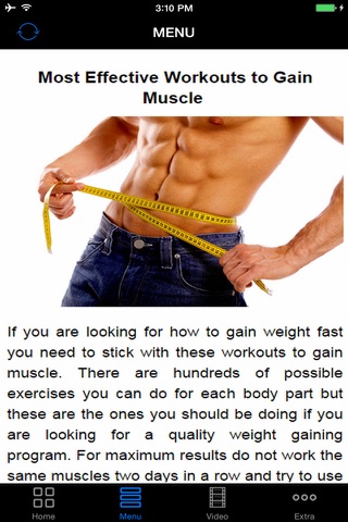 A+ How To Gain Weight & Muscle Fast - Best Effective Guide & Tips For Workout, Bulk Up, Exercises  and  Diet Plan screenshot 3