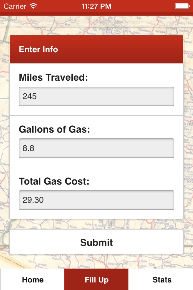 On the Road - Your go to app for quick and easy mpg statistics screenshot 2