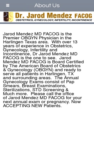 Jarod Mendez MD FACOG screenshot 2