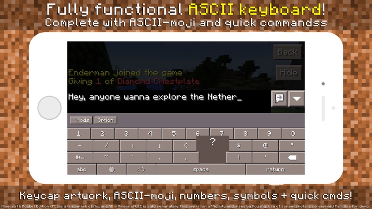 PE Mods - Custom Keyboard for Minecraft Pocket Edition screenshot-4