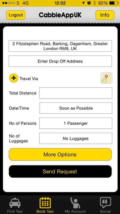 CabbieAppUK (Passenger's free booking App)