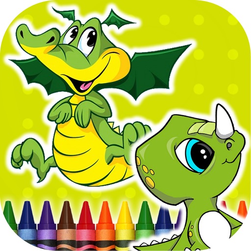 Coloring Book Dinosaurs Icon