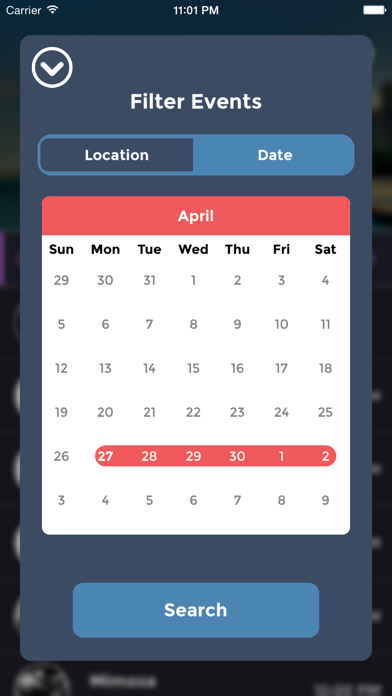 How to cancel & delete In the Loop - Discover Nearby Events from iphone & ipad 4