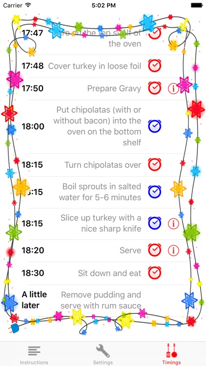 Christmas Dinner Timings