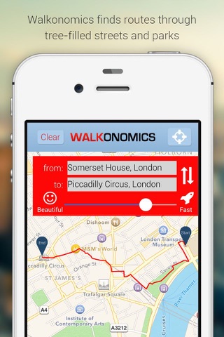 Walkonomics - Find a Beautiful Route - Urban Pedestrian Navigation and Maps screenshot 2