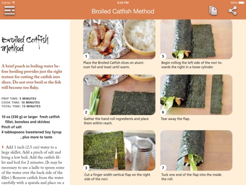 Sushi Cookbook - Master Chef for iPad screenshot 2