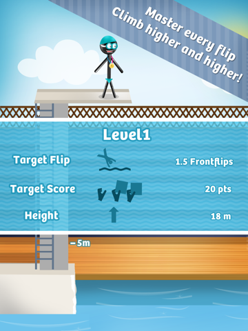 Stickman High Diving PRO - Touch, Jump & Flip! для iPad