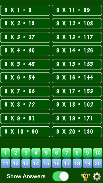 Math App - Times Table