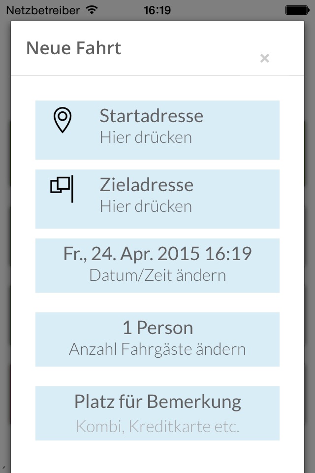 Taxi.de Autobooking screenshot 2