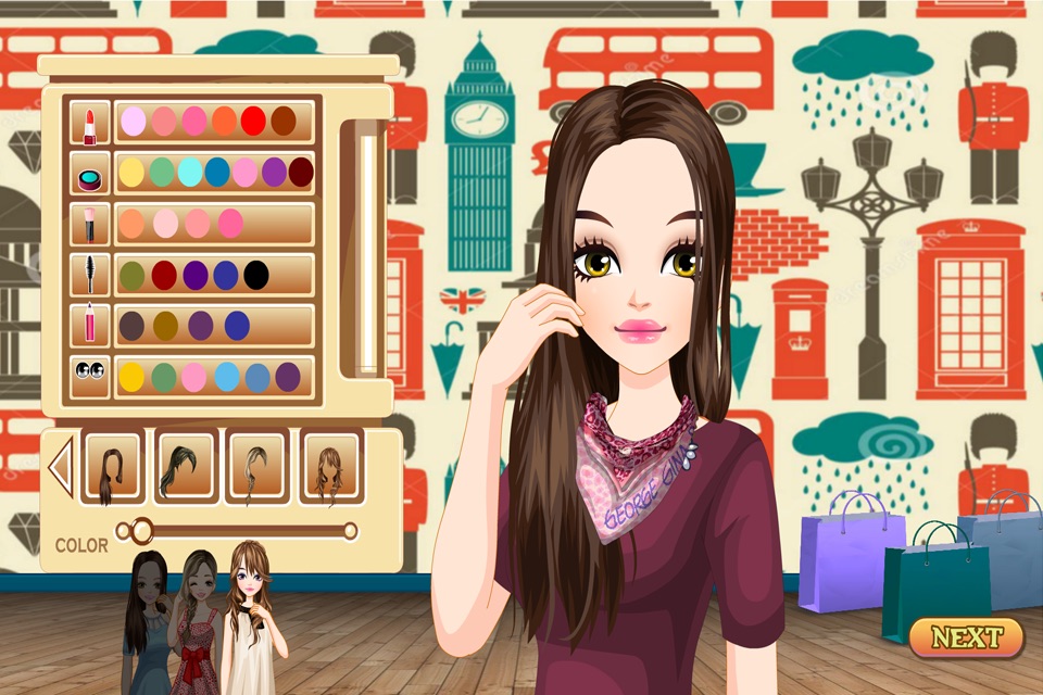 London Girls - Dress up and make up game for kids who love London screenshot 2