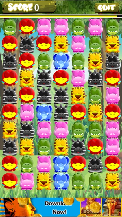 A Jungle Match Mania - Connect Wild Emoji Animals To Win screenshot-3