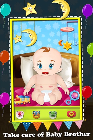 My new baby brother - mommy and baby care games for kids screenshot 3