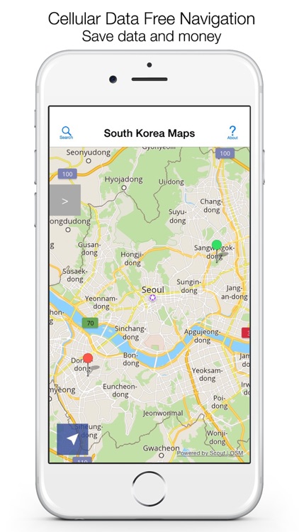 South Korea Offline Maps & Offline Navigation screenshot-0