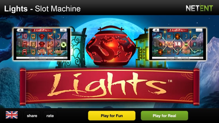 Lights - Casino Slots Machine by NetEnt with glowing colored lights and lamps