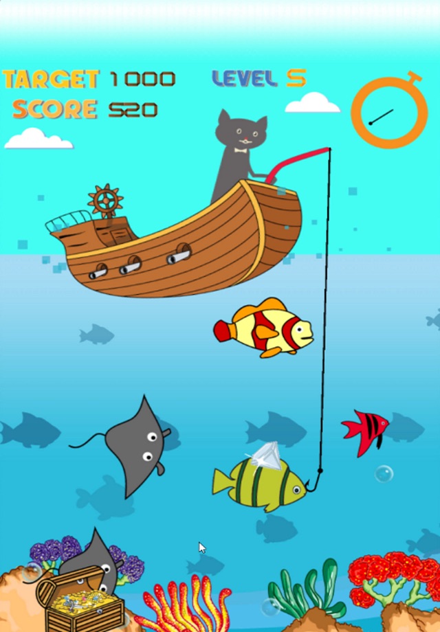 Magnetic Cat Fishing Games for Kids: Catch Fish That You Can! screenshot 3