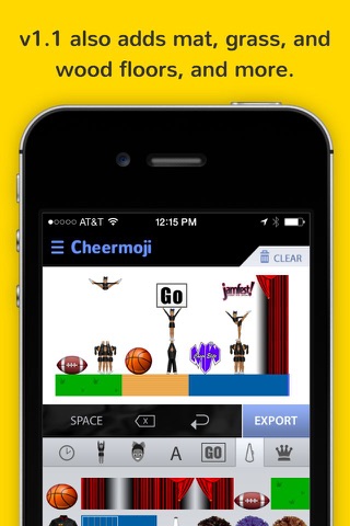 Cheermoji - cheerleading emojis for cheerleaders to build tiny cheer stunts screenshot 3