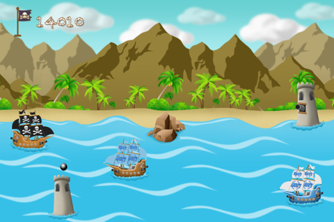 Pirate Battle-Ship Island Defense - Skull King Captain screenshot 2