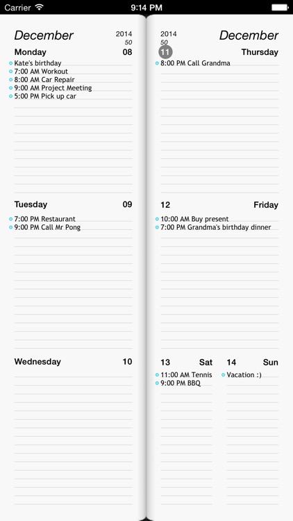 Week Agenda Ultimate