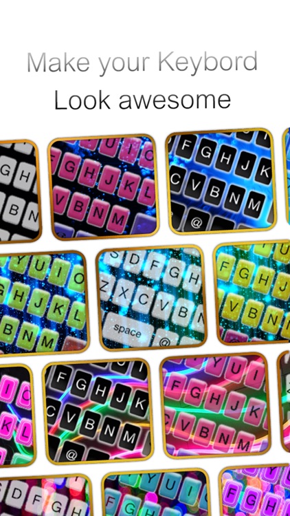 Custom Keyboard Neon : Color & Wallpaper Themes in The Night Lights Mania Style
