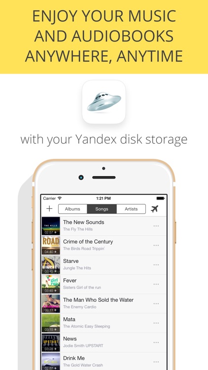 Cloud Music Player & Downloader for Yandex Disk - stream or download music to free space