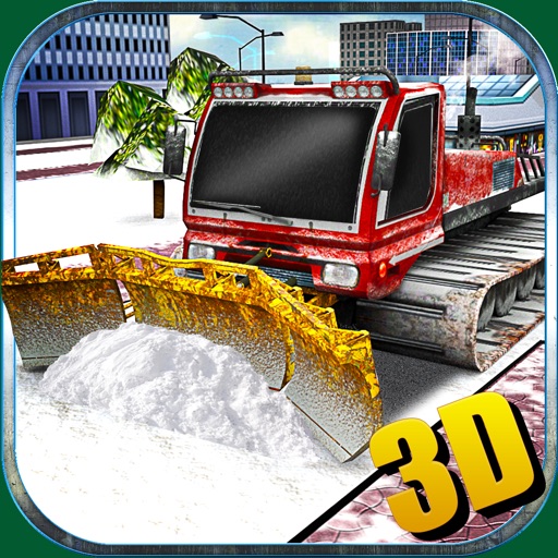 Snow Plow Truck Driver 3D Icon