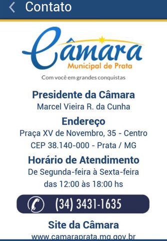 Camara Municipal de Prata MG screenshot 4