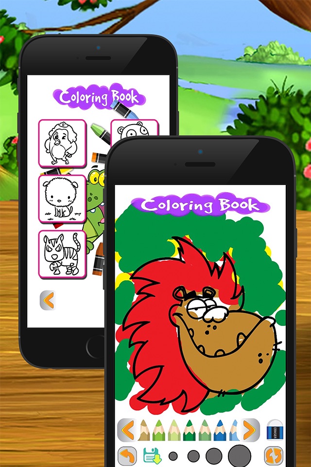 cartoon coloring page art game for kid screenshot 2