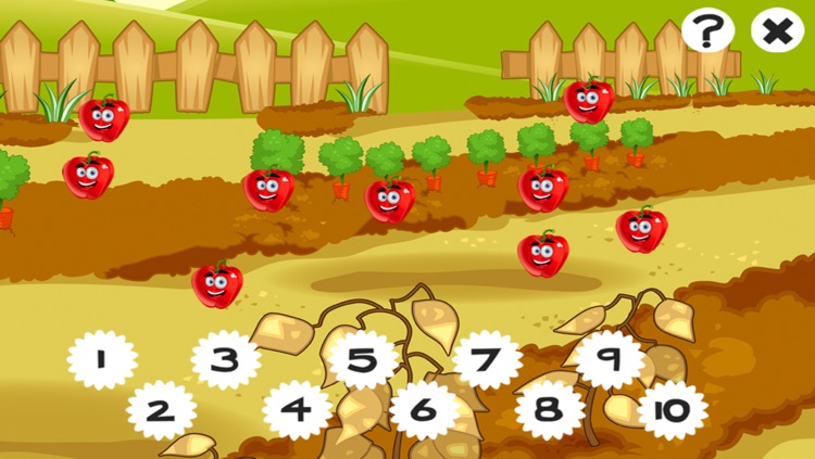 A Garden Counting game for children: Learn to count the numbers 1-10